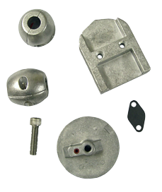 allpa Aluminium Anode kit Navalloy, Alpha-1-Gen I, 1983 - 1990 - 017604a 72dpi - 9017604A
