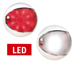 Hella Euroled TOUCH, 2-kleuren LED, wit / rood, 9-33V, wit huis, met dimmer, Ø129,5mm - 041340 - 9041340