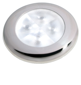 Hella Slim-Line ROUND Oriëntatieverlichting, wit, 12V LED, RVS gepolijste rand, Ø72mm - 041347 - 9041347