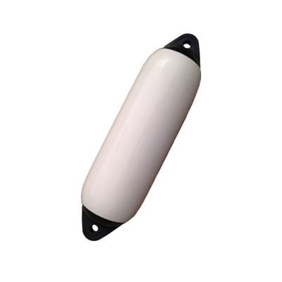 allpa Fender model 'Orca', Ø100mm, L=450mm, wit met zwarte kop (maat 1) opblaasbaar met kogelventiel - 059430 72dpi - 9059430