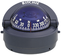Ritchie Kompas model 'Explorer S-53G', 12V, opbouwkompas, roos Ø69,9mm/5°, grijs - 067034 72dpi - 9067034