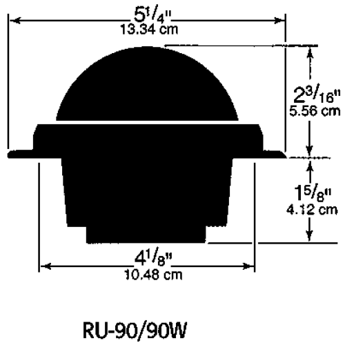 Ritchie Kompas model 'Voyager RU-90', inbouwkompas, roos Ø76,2mm/5°, zwart - 067058 01 72dpi - 9067058