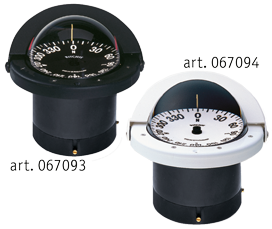 Ritchie Kompas model 'Navigator FNW-201', inbouwkompas, 12V, roos Ø114,3mm/5°, wit - 067093 - 9067094