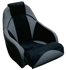 allpa Stuurstoel model Ocean 51 Flip-Up, grijze stof met zwart Alcantara - 069235 1 - 9069235