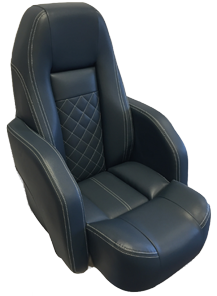 allpa Stuurstoel model Race Pro 'Flip-Up', donkerblauw met witte stiksels - 069237 - 9069237
