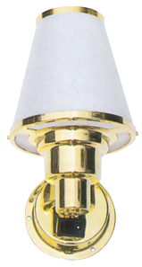 allpa Messing Interieurlamp, wandmontage, 12V/10W, voetplaat Ø76mm, met schakelaar - 078367 72dpi - 9078367