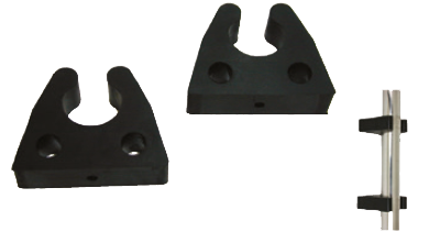 allpa Rubber houder voor pijp, Ø22-25mm, zwart (per paar) - 2214000 1 - 9078610