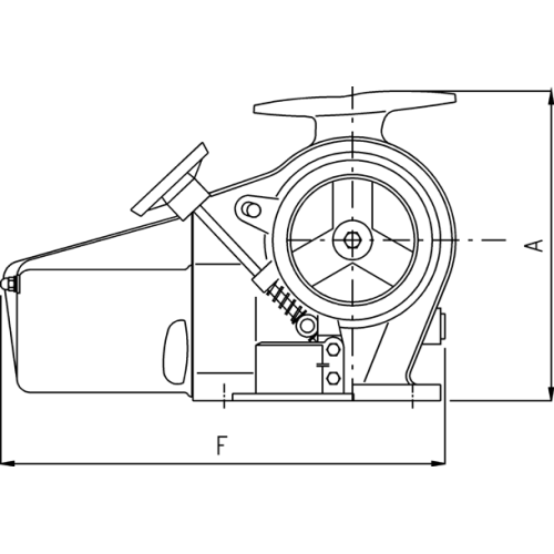 Lofrans windlasses Ankerlier horizontaal, model 'Falkon', 12mm, ISO-13mm DIN766, 24V, 1700W, met verhaalkop - 71142 01 72dpi - 71142