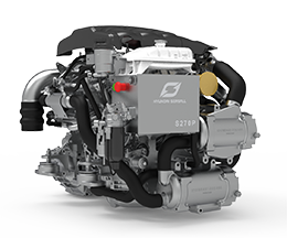 Hyundai Scheepsdieselmotor S270P Turbo & intercooler, Technodrive keerkoppeling TM485A, reductie 1.51:1 - 9023285 - 9023285