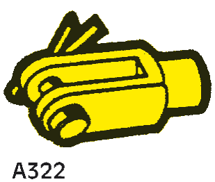 SeaStar Vorkeind A322 voor kabels met M10 schroefdraad - A322 72dpi - A322