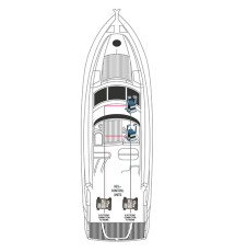 KE-5+ Motorbedieningssysteem inboard "De luxe" -SET-