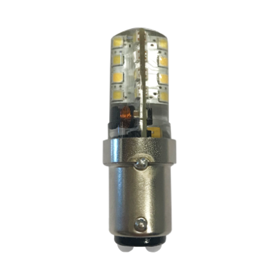 allpa LED-vervangingslamp (BA15D), 2,5W, H=53,5mm, Ø19mm, siliconenbescherming, cool white - L4401172 72dpi - L4401172